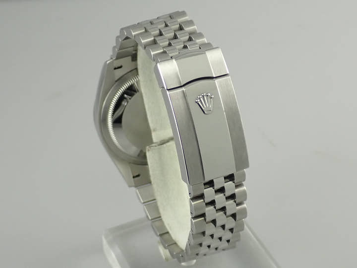 Pre-owned Rolex Datejust 36 Ref. 126234, stainless steel/white gold, white Roman numeral dial, Jubilee bracelet.  (40YPLCFC likely refers to an internal reference number or code)