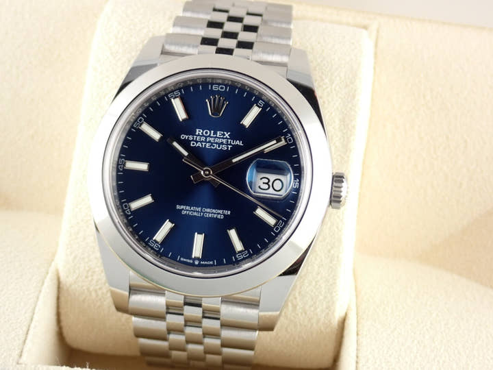 ロレックス デイトジャスト Ref.126300 ブルー文字盤 未使用 datejust-159 ジュビリーブレスレット
