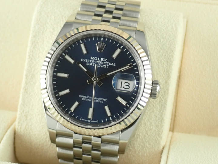 ロレックス デイトジャスト36 Ref.126234 ブルーバー文字盤 未使用 datejust-161 ジュビリーブレスレット