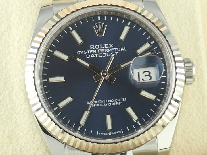 ロレックス デイトジャスト36 Ref.126234 ブルーバー文字盤 未使用 datejust-161 ジュビリーブレスレット