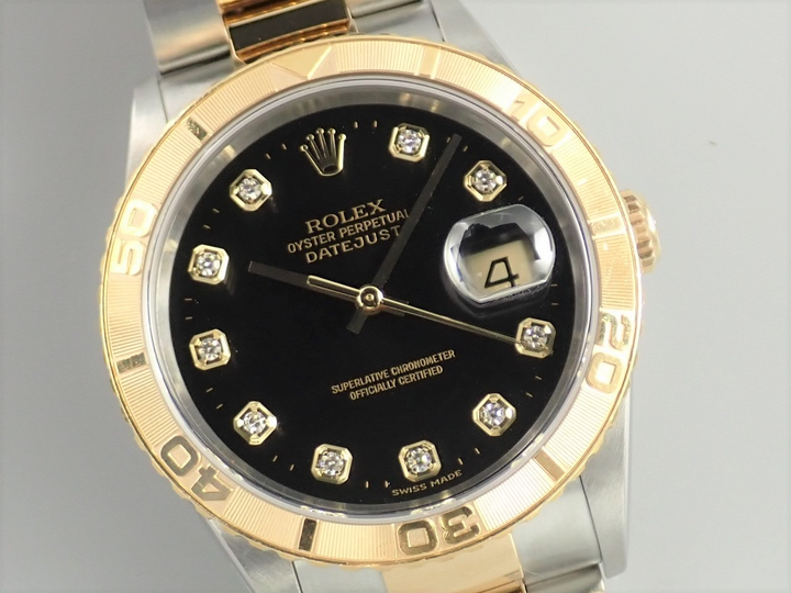 ロレックス デイトジャスト サンダーバード Ref.16263G ステンレススチール/イエローゴールド ブルーグラデーションx10Pダイヤ文字盤