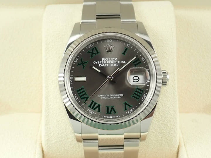 ロレックス デイトジャスト36 Ref.126234 ステンレススチール/ホワイトゴールド スレート文字盤 オイスターブレスレット