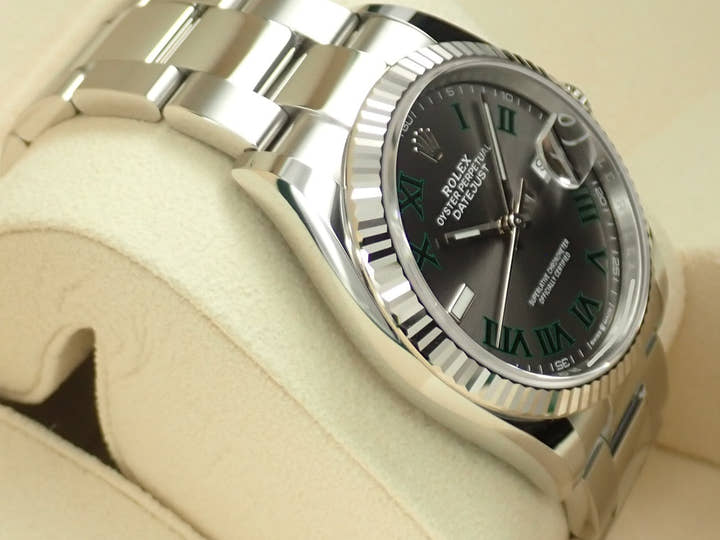 ロレックス デイトジャスト36 Ref.126234 ステンレススチール/ホワイトゴールド スレート文字盤 オイスターブレスレット