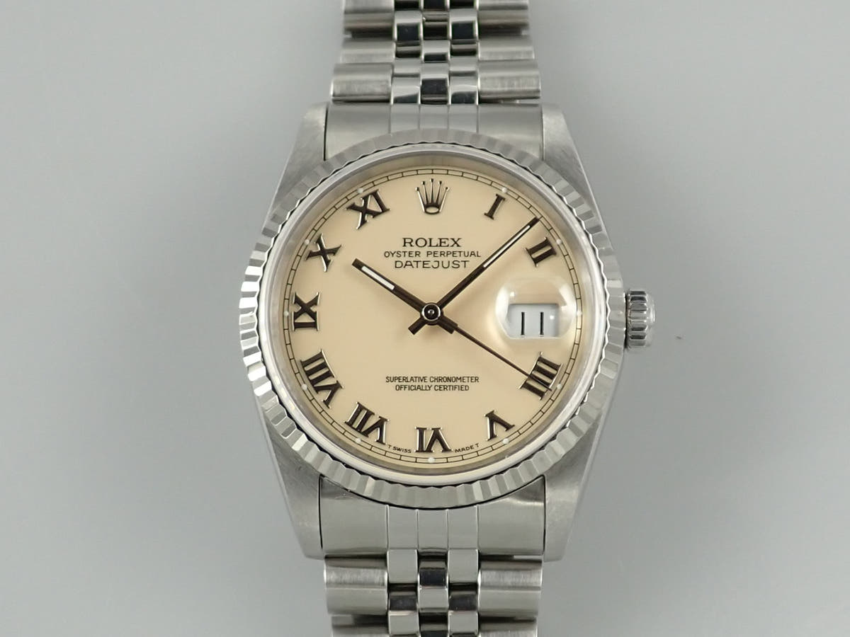 ロレックス デイトジャスト Ref.16234 アイボリー文字盤 美品 M7Y11R83