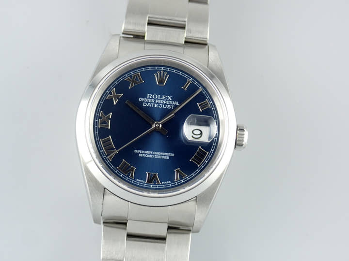 ロレックス デイトジャスト Ref.16200 ブルー文字盤 中古 datejust-167