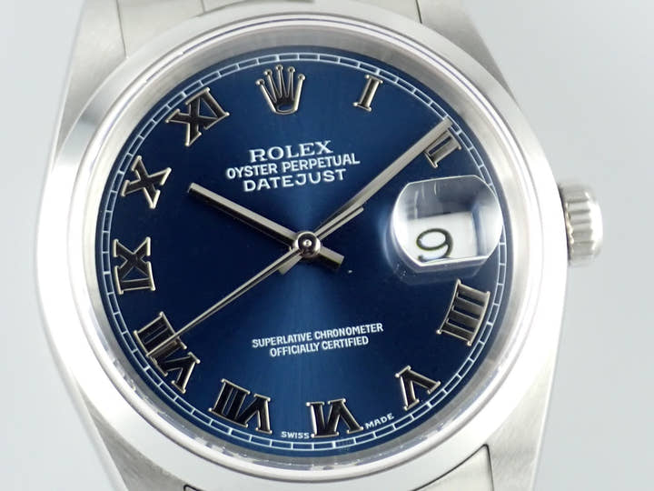 ロレックス デイトジャスト Ref.16200 ブルー文字盤 中古 datejust-167