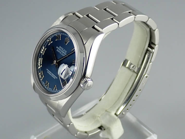 ロレックス デイトジャスト Ref.16200 ブルー文字盤 中古 datejust-167