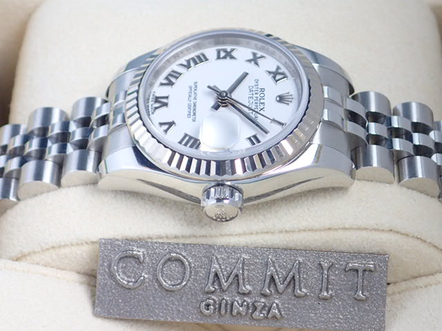 Rolex Datejust White Roman Ladies Ref.179174