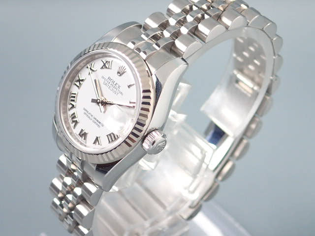 ロレックス デイトジャスト Ref.179174 ホワイトローマン文字盤 中古 datejust-17 ジュビリーブレスレット