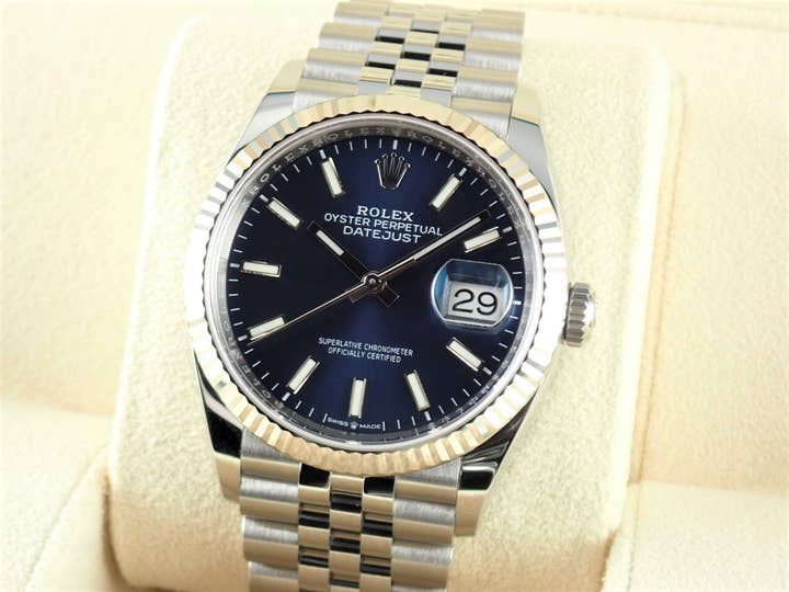 ロレックス デイトジャスト36 Ref.126234 ブルーバー文字盤 未使用 datejust-170 ジュビリーブレスレット