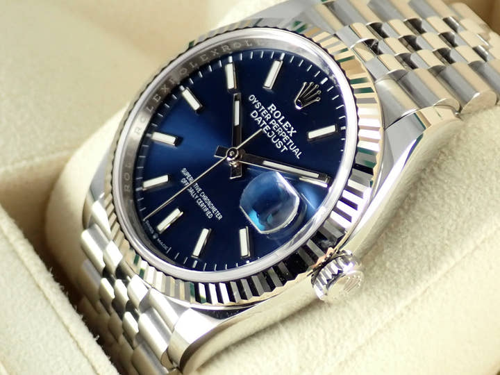 ロレックス デイトジャスト36 Ref.126234 ブルーバー文字盤 未使用 datejust-170 ジュビリーブレスレット