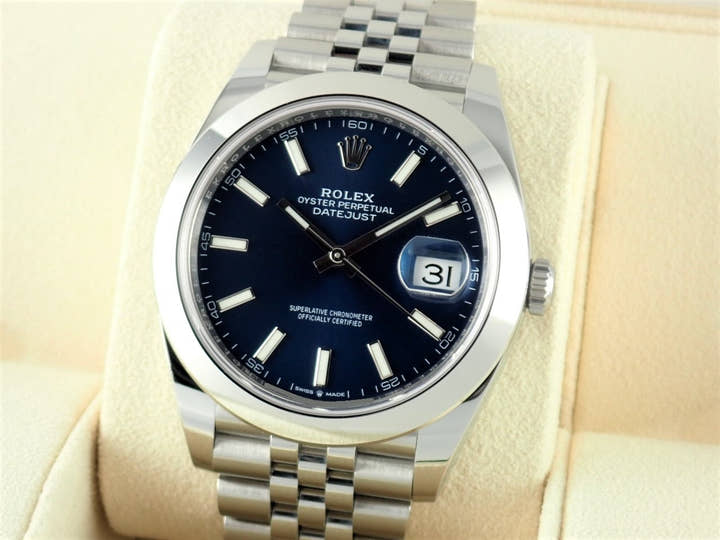 ロレックス デイトジャスト Ref.126300 ブルー文字盤 中古 datejust-172 ジュビリーブレスレット