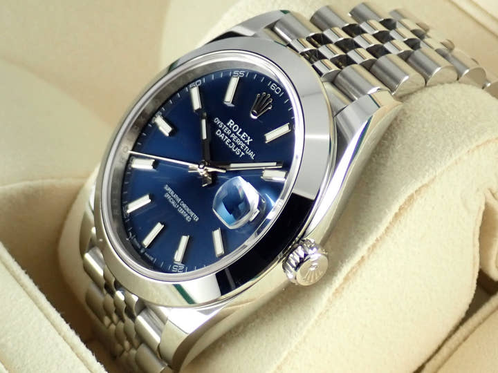 ロレックス デイトジャスト Ref.126300 ブルー文字盤 中古 datejust-172 ジュビリーブレスレット