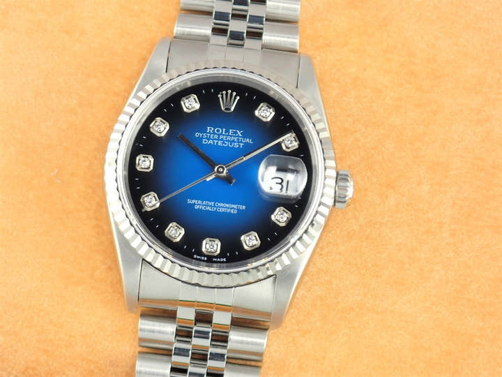 ロレックス デイトジャスト Ref.16234 ブルーグラデーション文字盤 中古 datejust-174 ジュビリーブレスレット