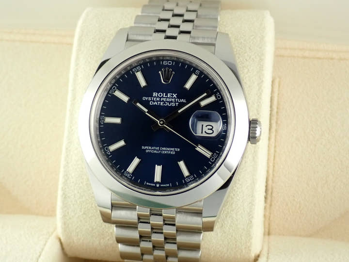 ロレックス デイトジャスト Ref.126300 ブルー文字盤 中古 datejust-175 ジュビリーブレスレット
