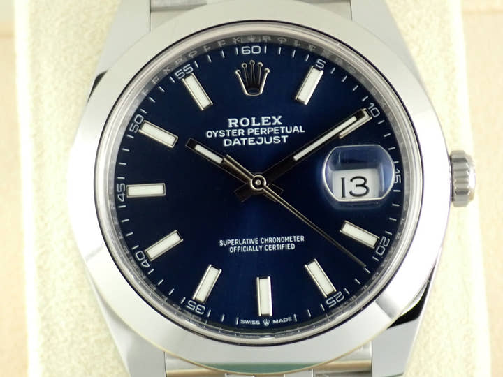 ロレックス デイトジャスト Ref.126300 ブルー文字盤 中古 datejust-175 ジュビリーブレスレット