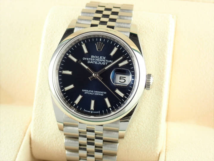 ロレックス デイトジャスト Ref.126200 ブルー文字盤 中古 datejust-178 ジュビリーブレスレット