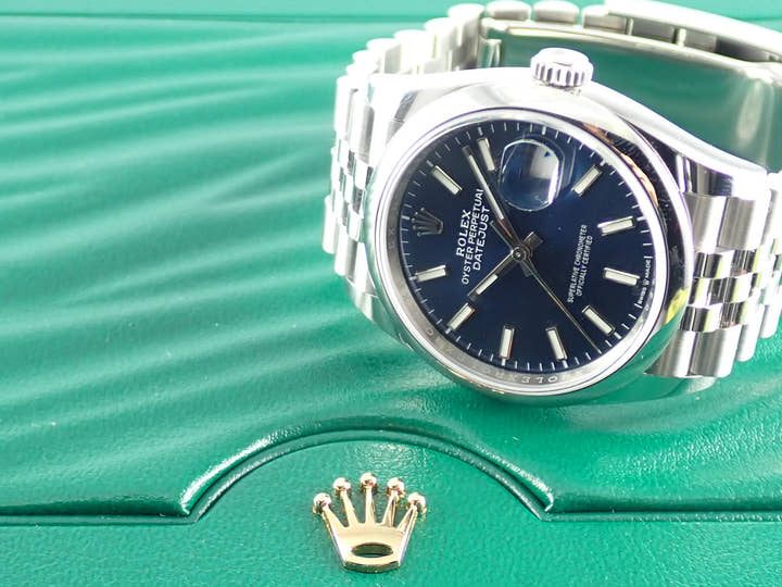 ロレックス デイトジャスト Ref.126200 ブルー文字盤 中古 datejust-178 ジュビリーブレスレット