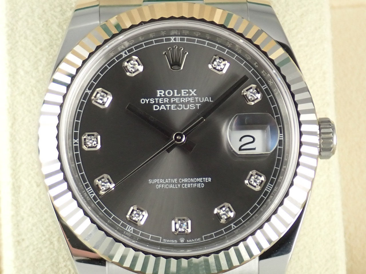 Rolex Datejust Slate Grey Dial 10P Diamonds [Unused] &lt;Warranty, Box, Other&gt;