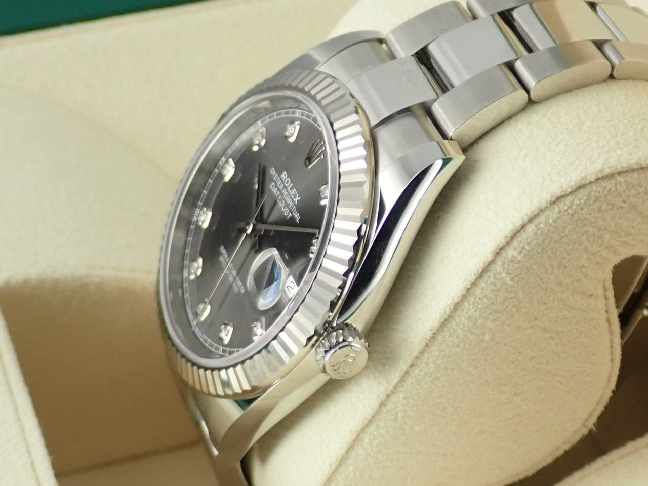 Rolex Datejust Slate Grey Dial 10P Diamonds [Unused] &lt;Warranty, Box, Other&gt;