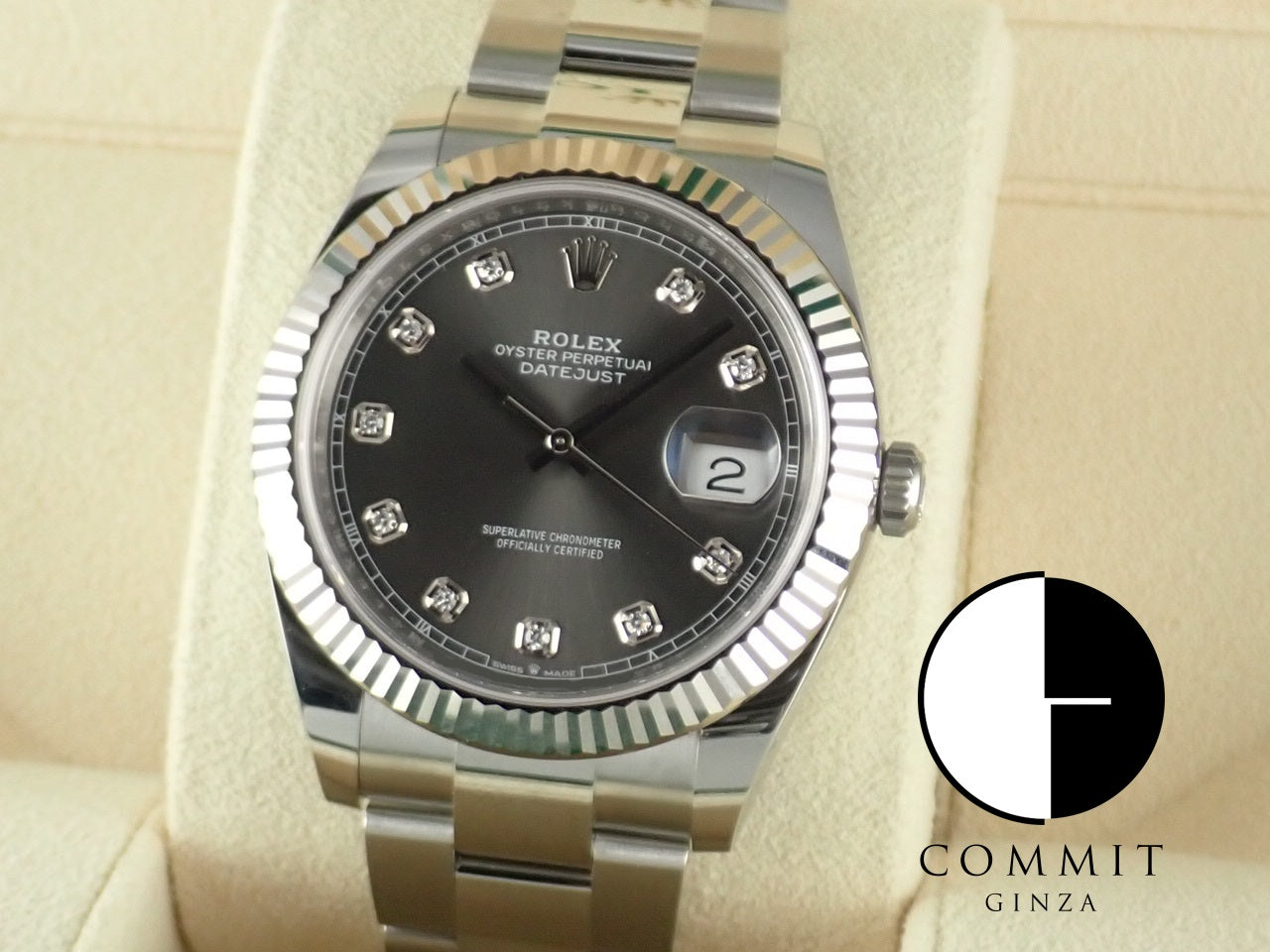 Rolex Datejust Slate Grey Dial 10P Diamonds [Unused] &lt;Warranty, Box, Other&gt;