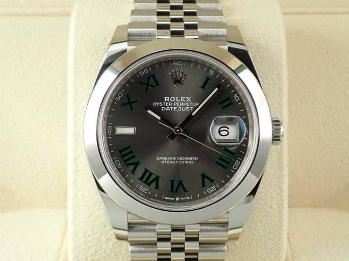 ロレックス デイトジャスト41 Ref.126300 ステンレススチール スレートローマン文字盤 ジュビリーブレスレット 極美品 173763KL