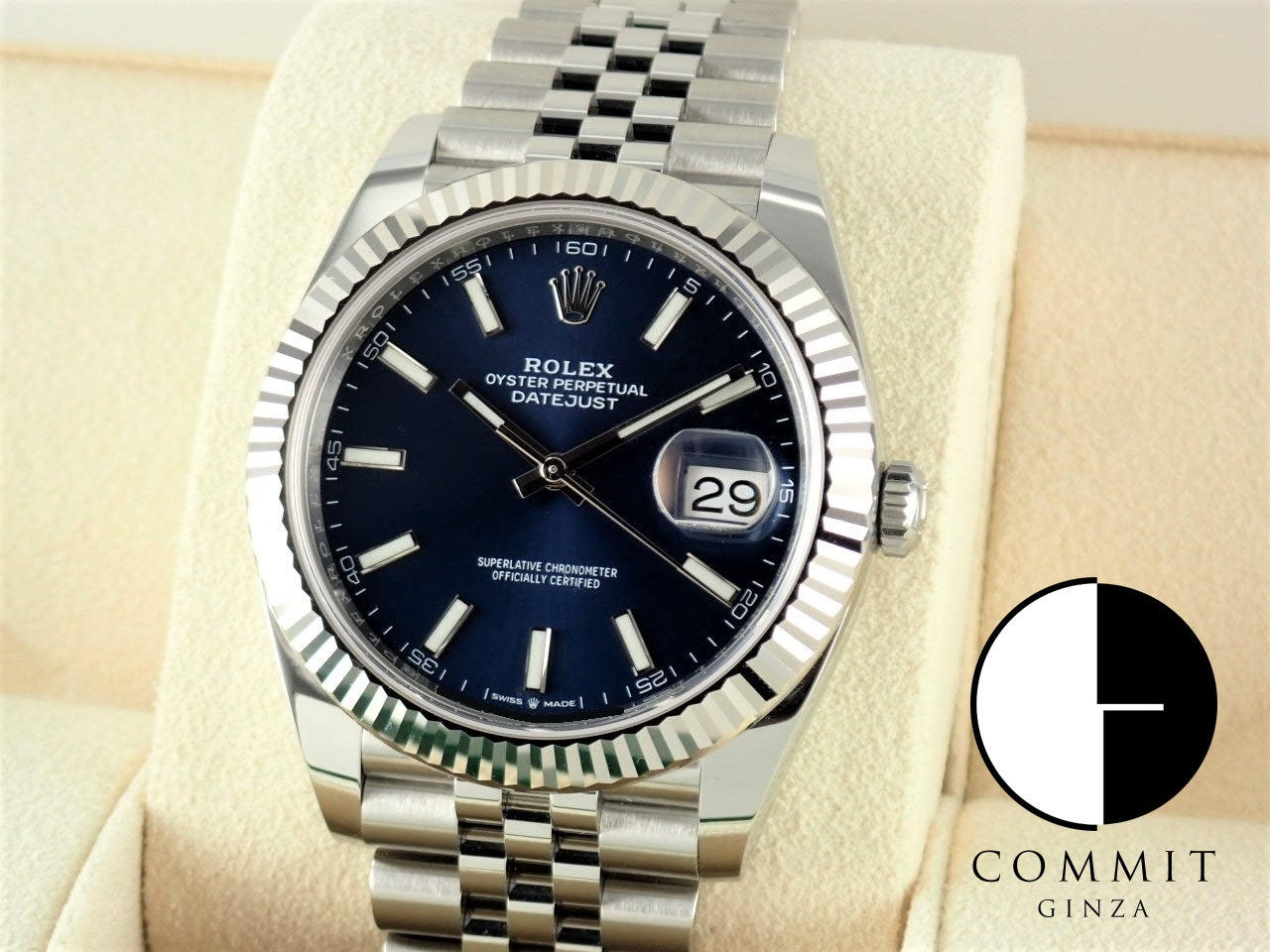 Rolex Datejust Blue Bar Dial [Excellent Condition] &lt;New Warranty Card, Box, etc.&gt;