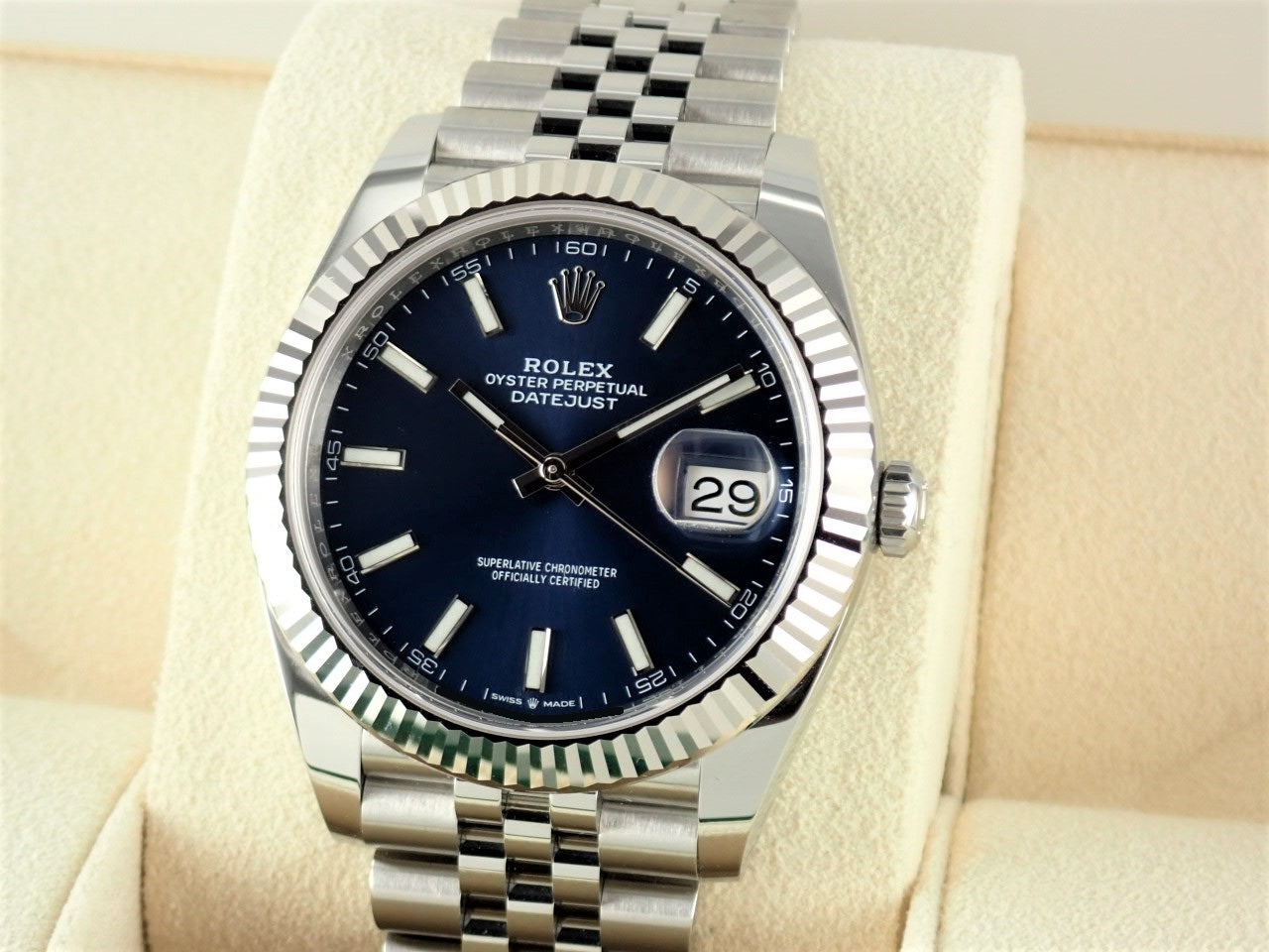 Rolex Datejust Blue Bar Dial [Excellent Condition] &lt;New Warranty Card, Box, etc.&gt;