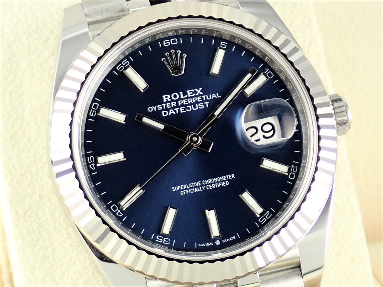 Rolex Datejust Blue Bar Dial [Excellent Condition] &lt;New Warranty Card, Box, etc.&gt;