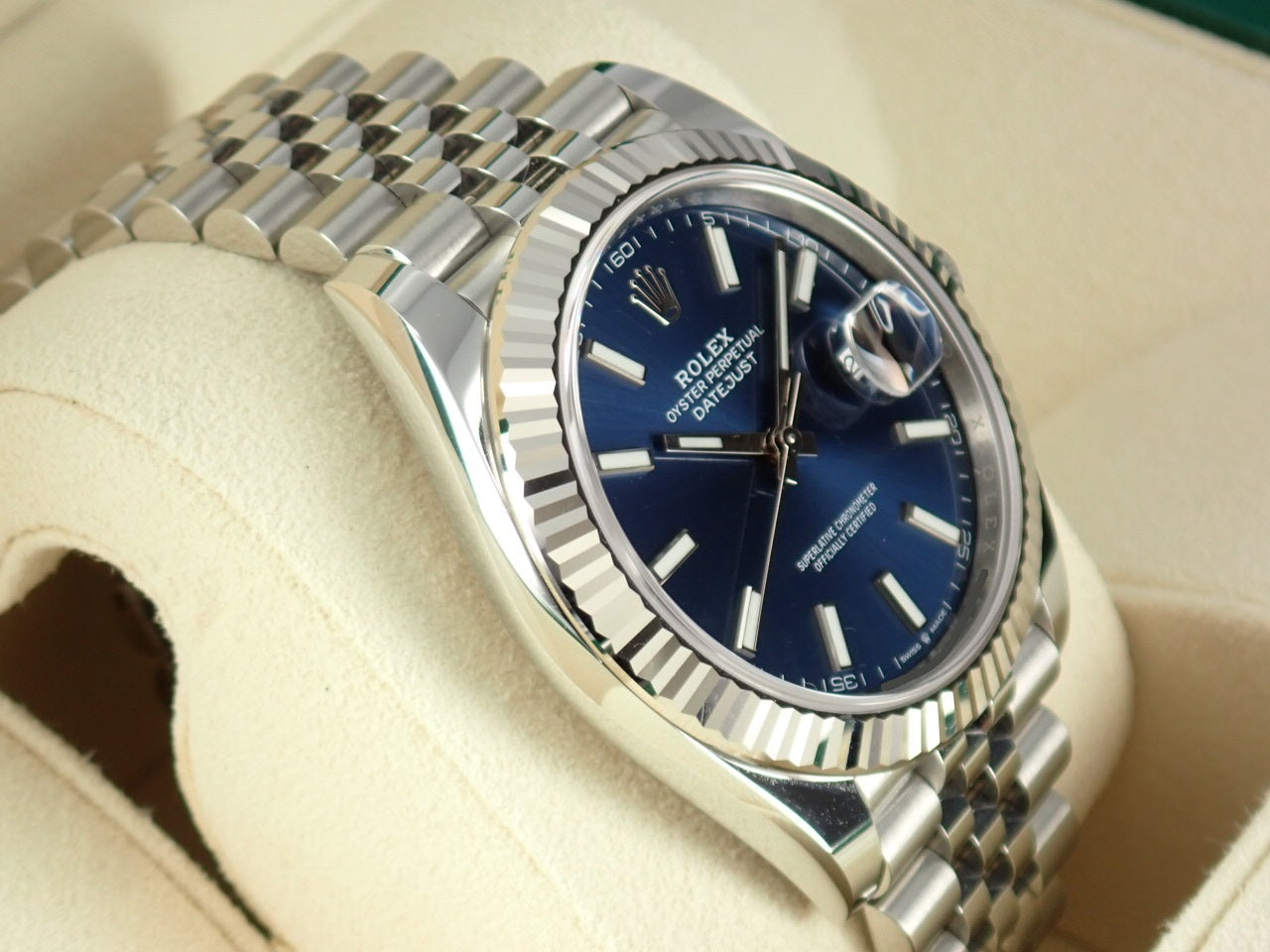 Rolex Datejust Blue Bar Dial [Excellent Condition] &lt;New Warranty Card, Box, etc.&gt;