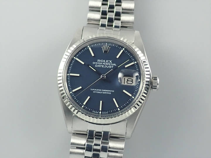 ロレックス デイトジャスト Ref.1601/4 ネイビー文字盤 中古 datejust-189 ジュビリーブレスレット