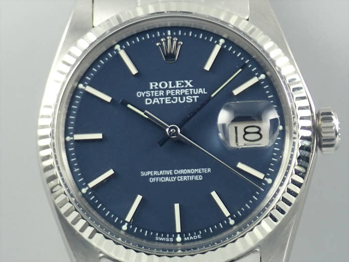ロレックス デイトジャスト Ref.1601/4 ネイビー文字盤 中古 datejust-189 ジュビリーブレスレット