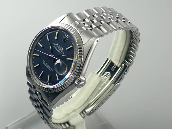 ロレックス デイトジャスト Ref.1601/4 ネイビー文字盤 中古 datejust-189 ジュビリーブレスレット
