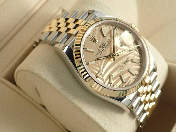 ロレックス デイトジャスト36 Ref.126233 ステンレススチール/イエローゴールド ゴールデン文字盤 ジュビリーブレスレット 未使用 Z4WSTLVR