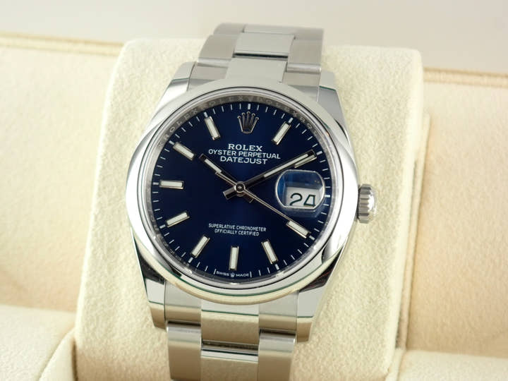 ロレックス デイトジャスト Ref.126200 ブルー文字盤 美品 datejust-191