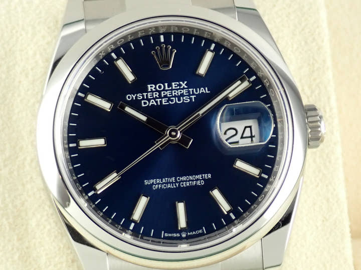 ロレックス デイトジャスト Ref.126200 ブルー文字盤 美品 datejust-191