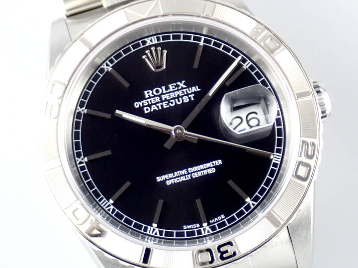 ロレックス デイトジャスト Ref.16264 ブラック文字盤 中古 datejust-192