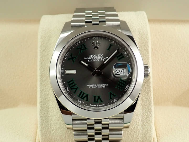 ロレックス デイトジャスト41 Ref.126300 ステンレススチール スレートローマン文字盤 ジュビリーブレスレット 極美品 H31YX12J