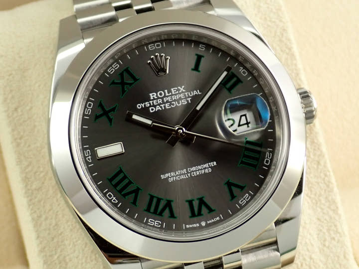 ロレックス デイトジャスト41 Ref.126300 ステンレススチール スレートローマン文字盤 ジュビリーブレスレット 極美品 H31YX12J
