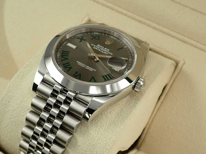 ロレックス デイトジャスト41 Ref.126300 ステンレススチール スレートローマン文字盤 ジュビリーブレスレット 極美品 H31YX12J