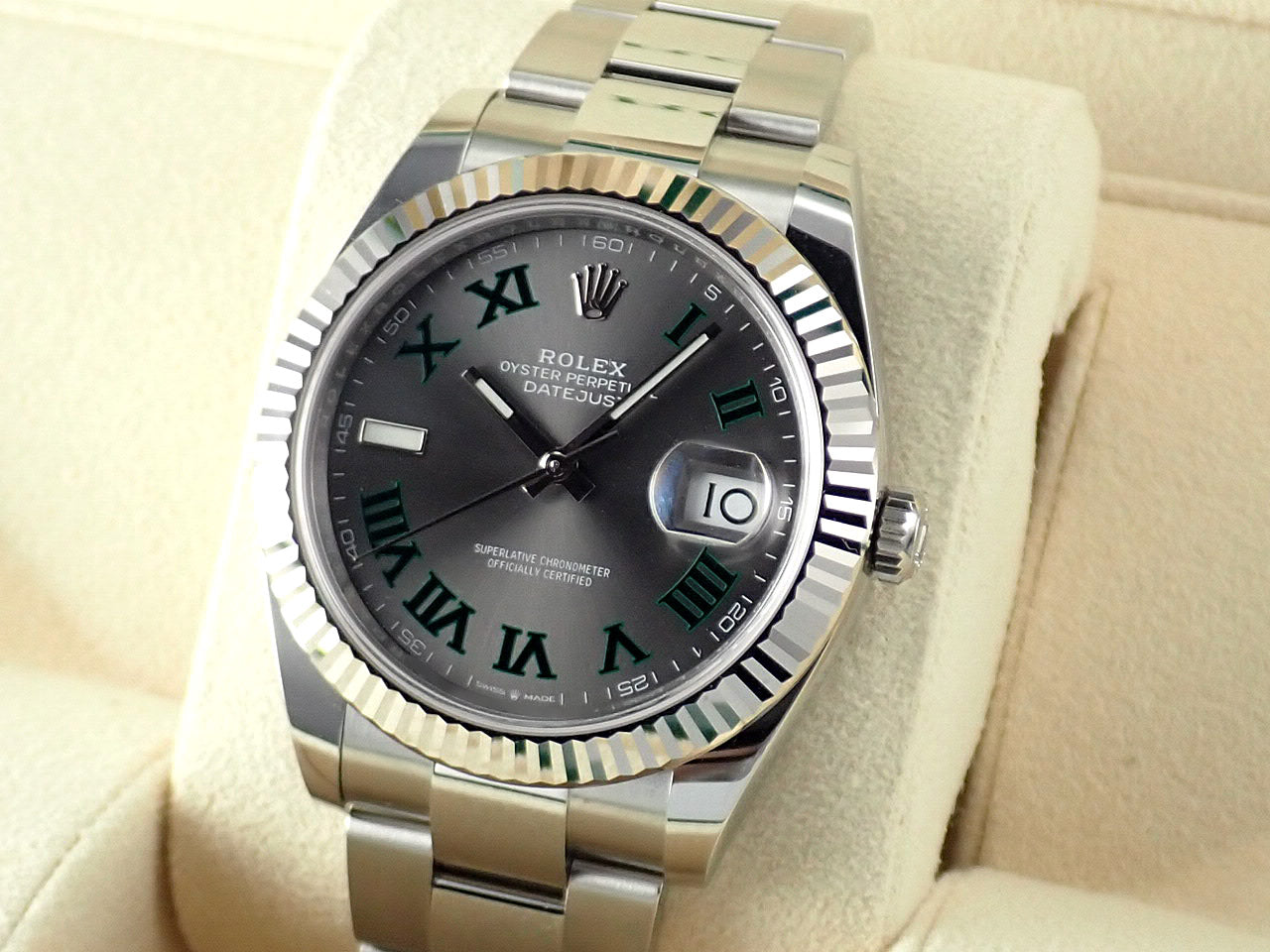 Rolex Datejust 41 Slate Grey Green Roman Dial [Excellent Condition] &lt;Warranty, Box, etc.&gt;