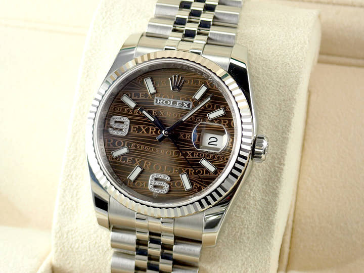 ロレックス デイトジャスト36 Ref.116234 ブラウンウェーブ文字盤 美品 datejust-198 ジュビリーブレスレット