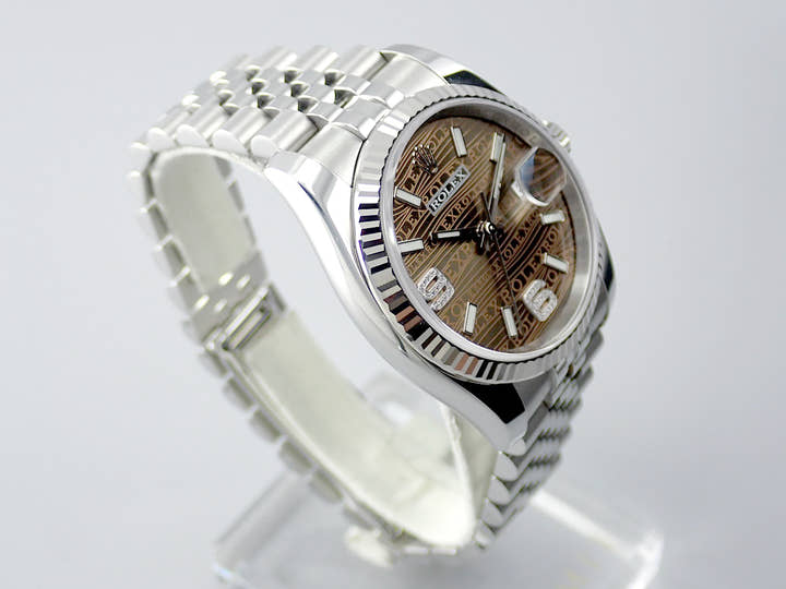 ロレックス デイトジャスト36 Ref.116234 ブラウンウェーブ文字盤 美品 datejust-198 ジュビリーブレスレット