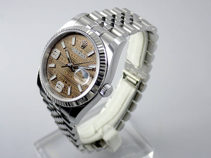 ロレックス デイトジャスト36 Ref.116234 ブラウンウェーブ文字盤 美品 datejust-198 ジュビリーブレスレット