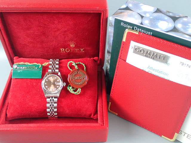 ロレックス デイトジャスト Ref.79174G ピンク文字盤 中古 datejust-20 ジュビリーブレスレット