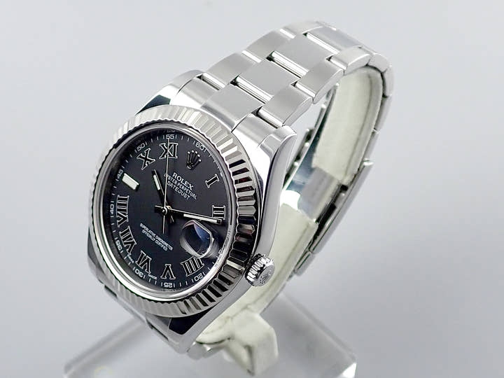 ロレックス デイトジャスト Ref.116334 ブラックローマン文字盤 中古 datejust-202