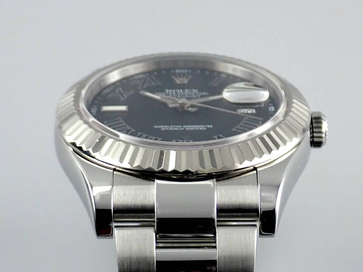 ロレックス デイトジャスト Ref.116334 ブラックローマン文字盤 中古 datejust-202