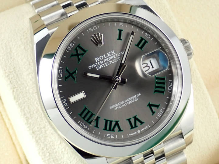 ロレックス デイトジャスト41 Ref.126300 ステンレススチール スレートローマン文字盤 ジュビリーブレスレット 未使用 77KY0F83