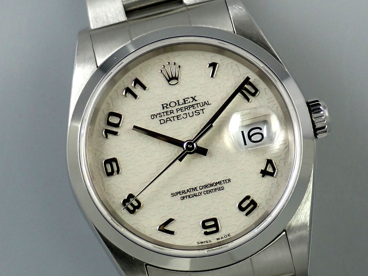 ロレックス デイトジャスト36 Ref.16200 アイボリーコンピューターアラビア文字盤 美品 83UHKYYH