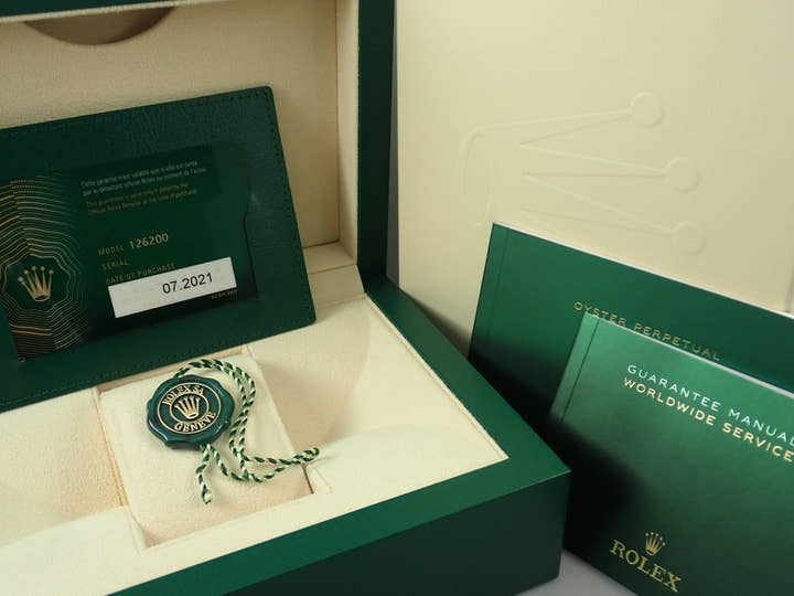 ロレックス デイトジャスト Ref.126200 ブライトブルー文字盤 未使用 datejust-221 ジュビリーブレスレット